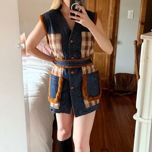 Pastiche Denim Mini Dress/Vest